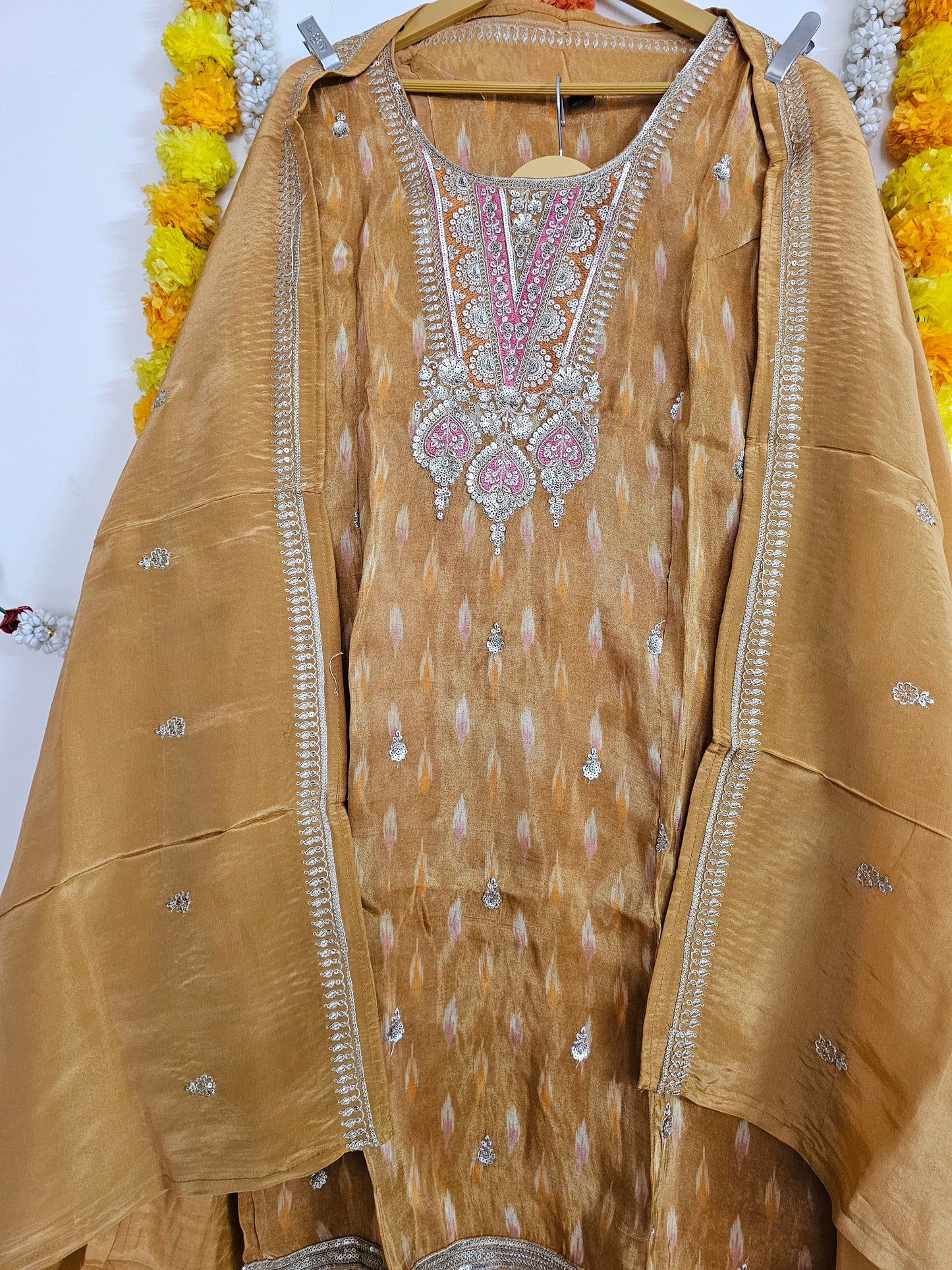 Fully stitched suit with Farsi Salwar