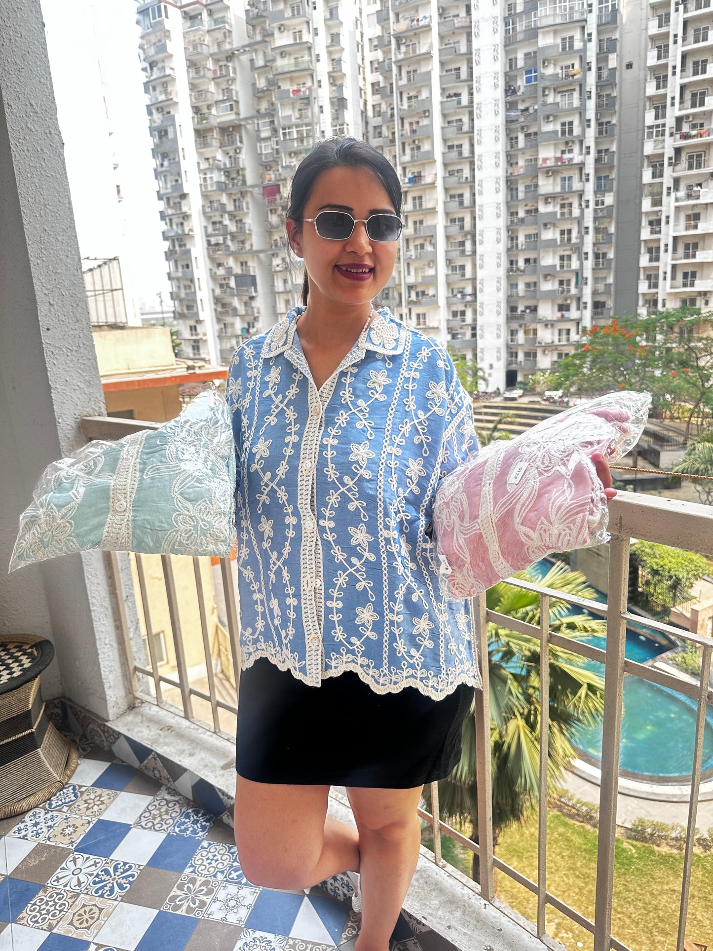 Full embroidery - Imported thread work shirts