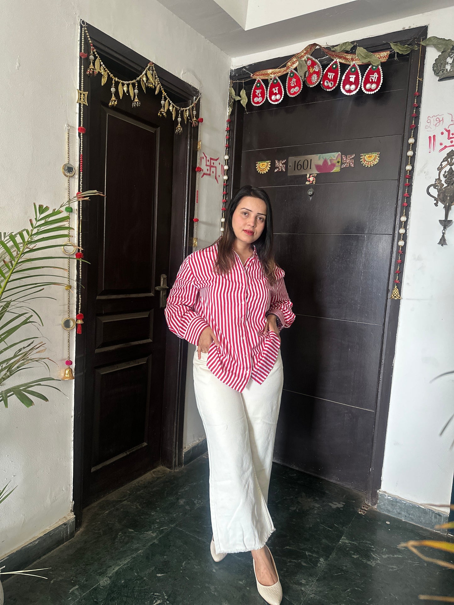 OVERSIZED COTTON STRIPED SHIRT