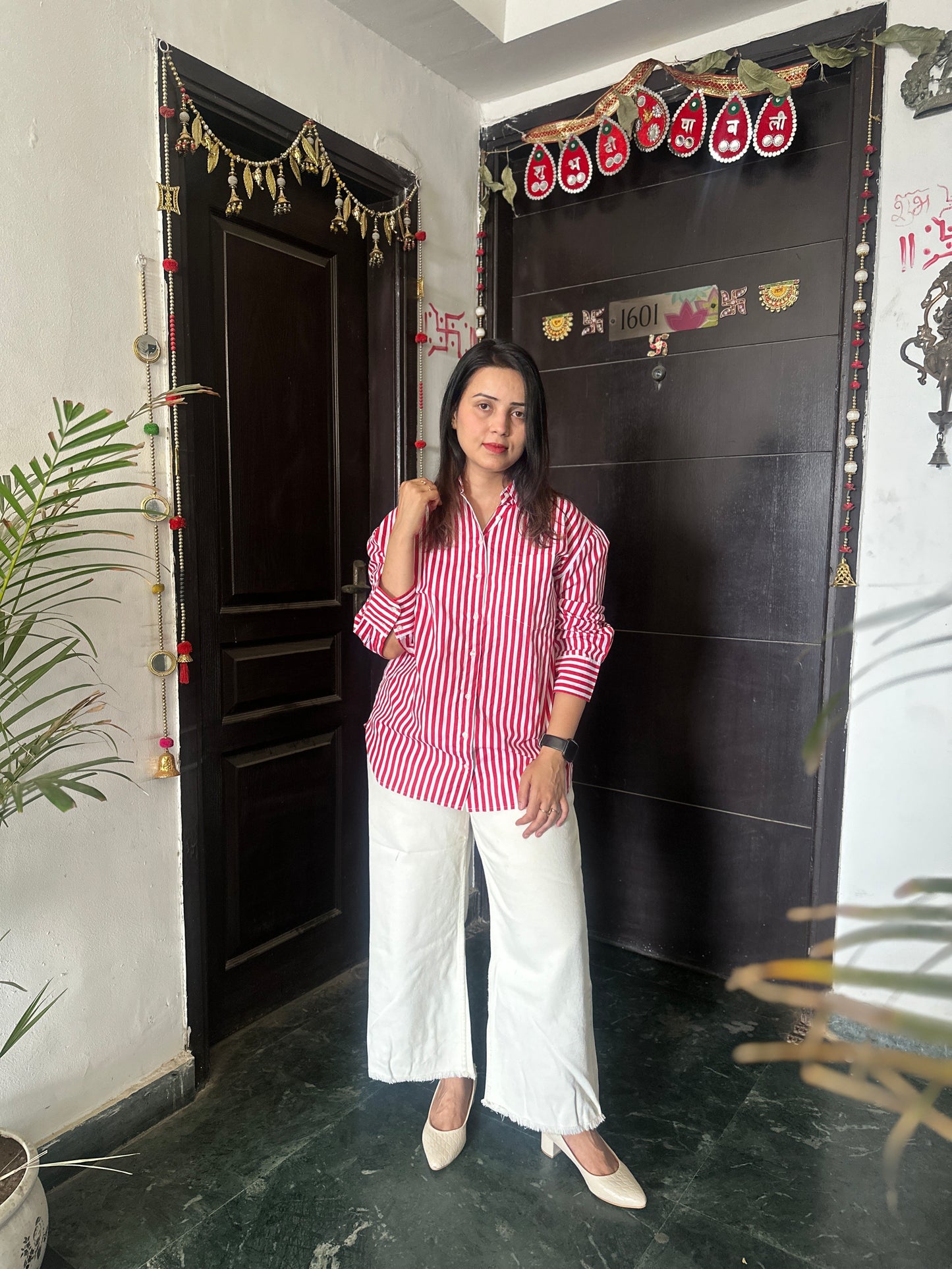 OVERSIZED COTTON STRIPED SHIRT