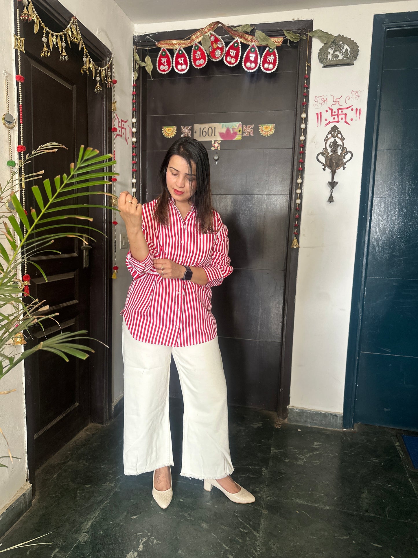 OVERSIZED COTTON STRIPED SHIRT