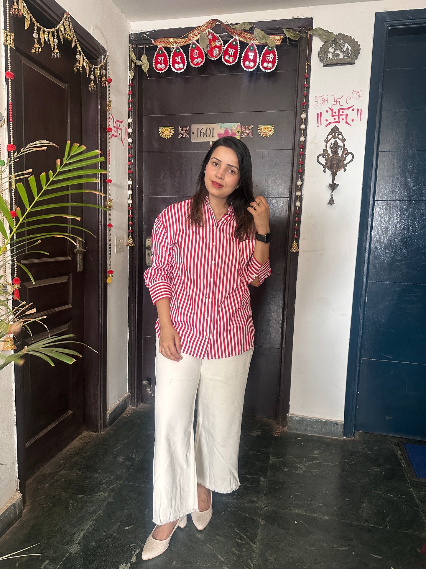 OVERSIZED COTTON STRIPED SHIRT