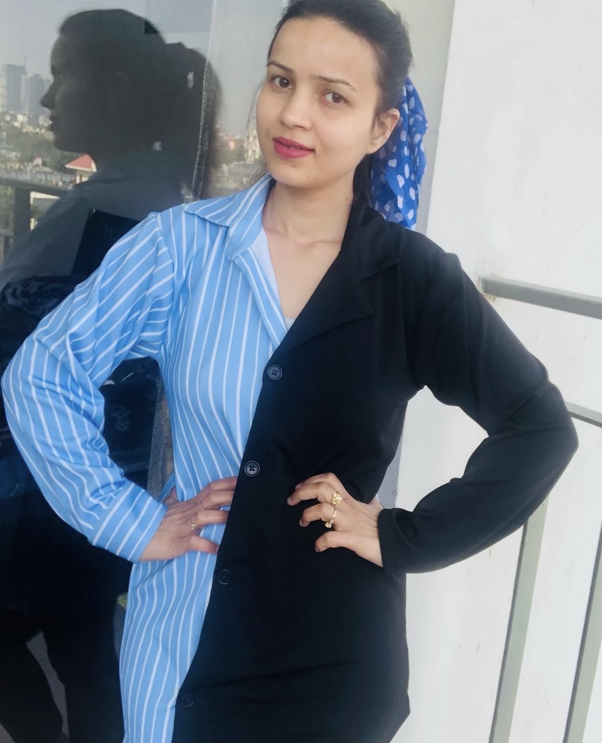 Imported half-n-half shirt