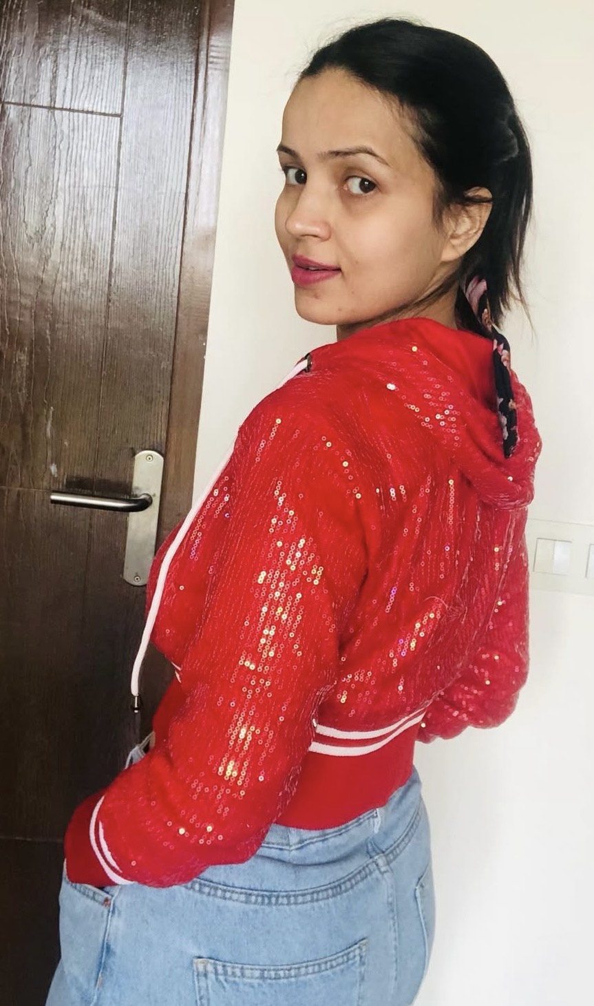 SEQUIN HOODIE JACKET