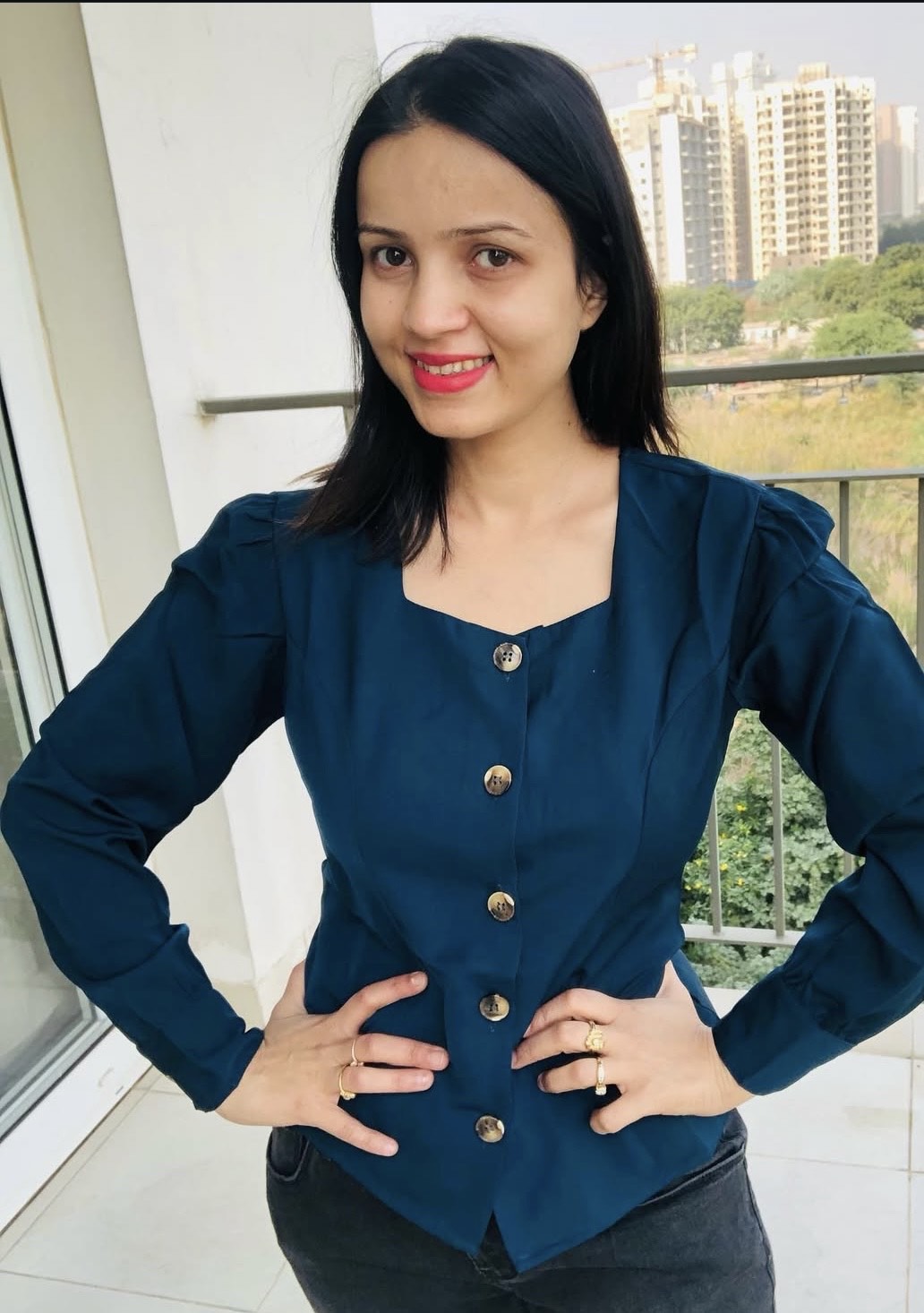 Front Buttoned Top