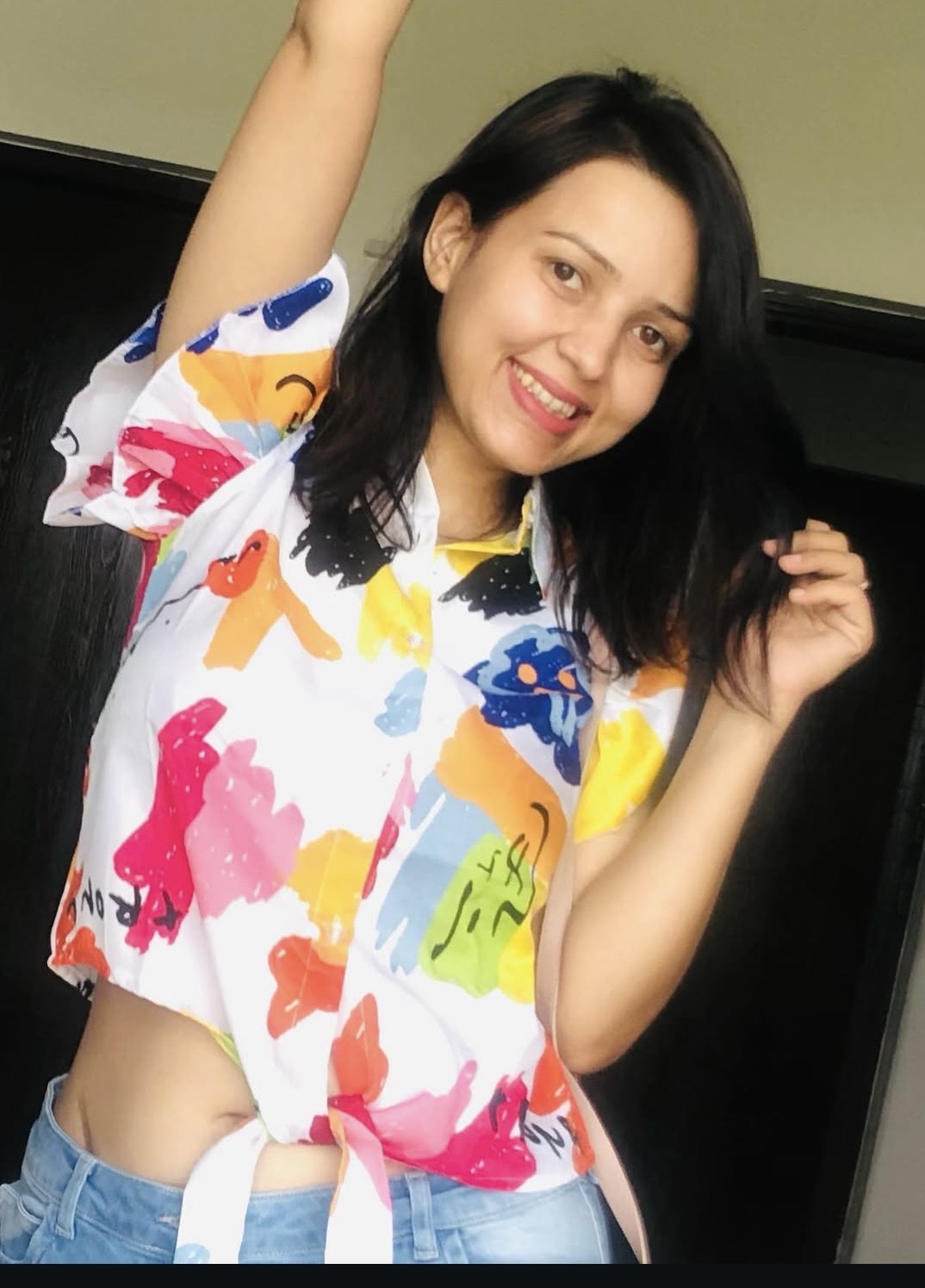 Printed Knot Tops