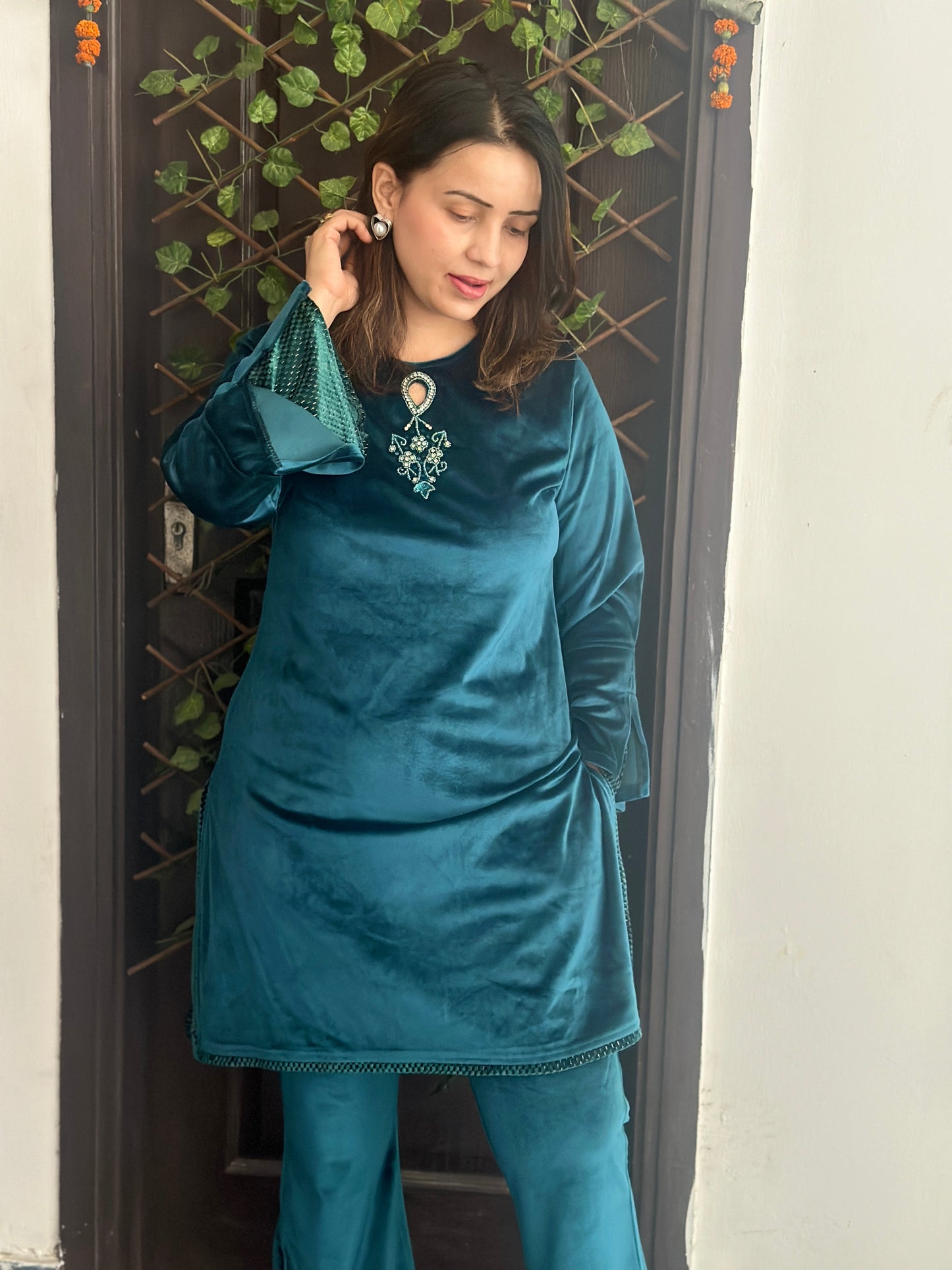 Velvet coord set