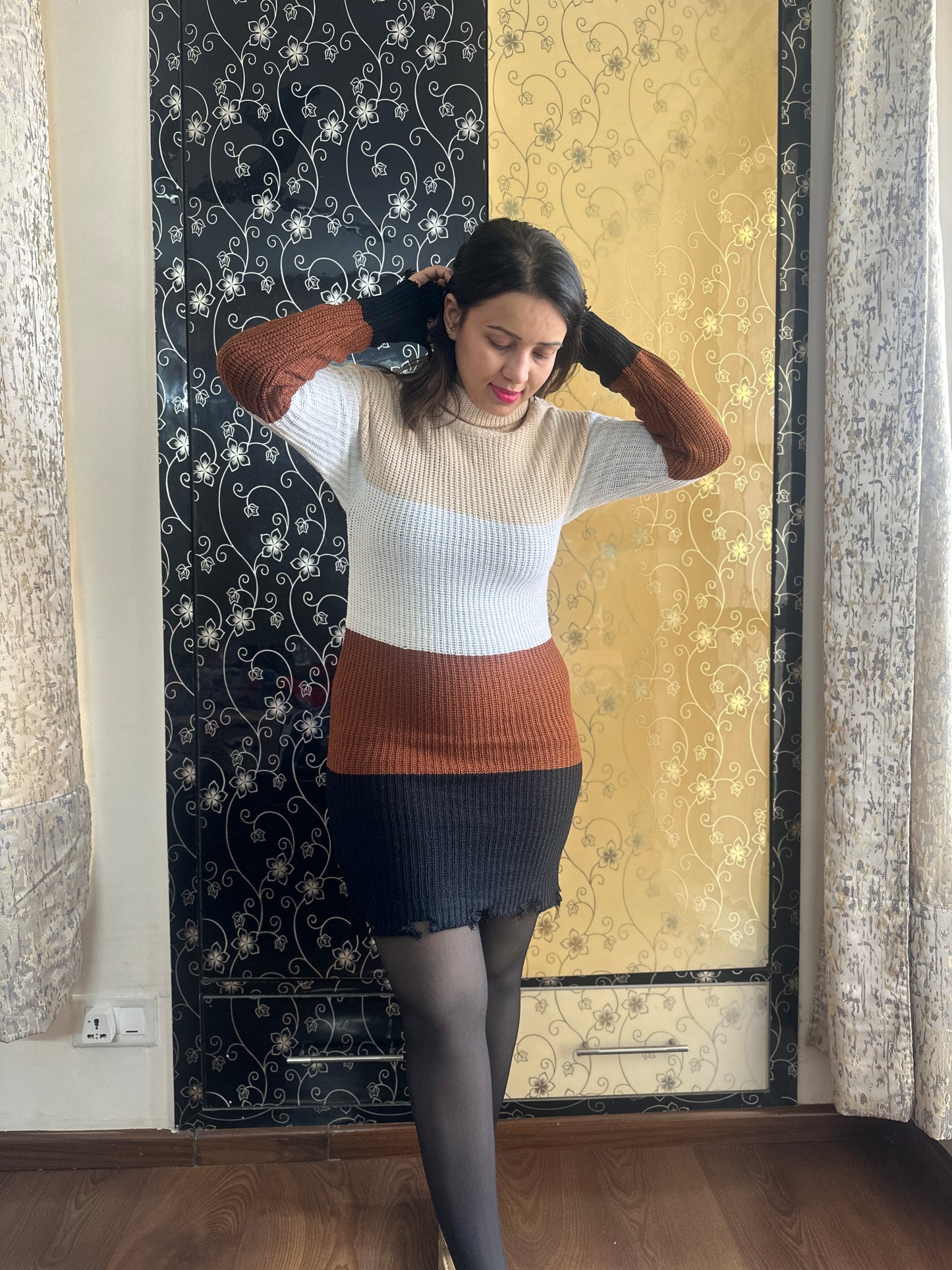 KNITTED WOOLLEN DRESS