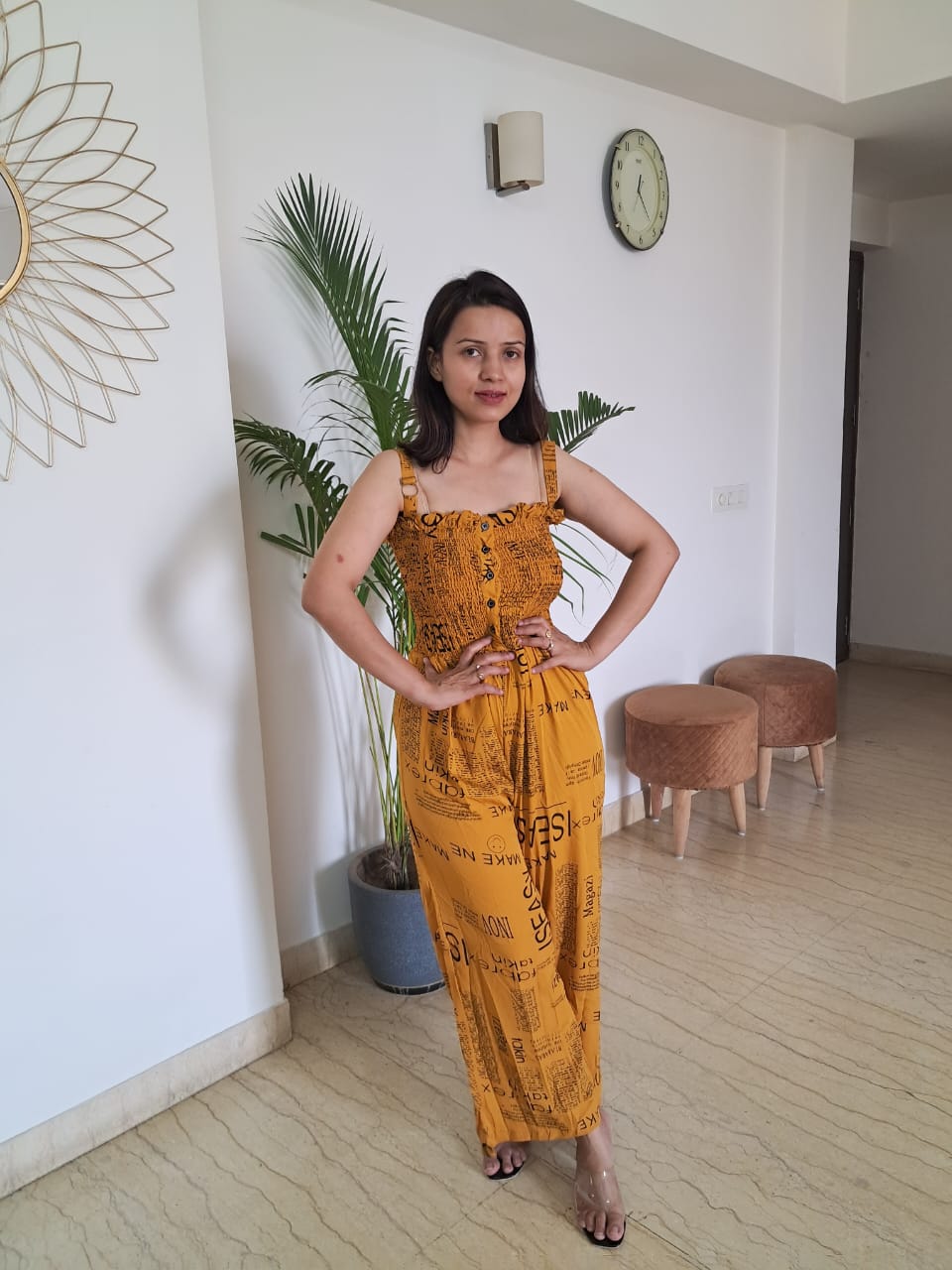 PAPER PRINT JUMPSUIT
