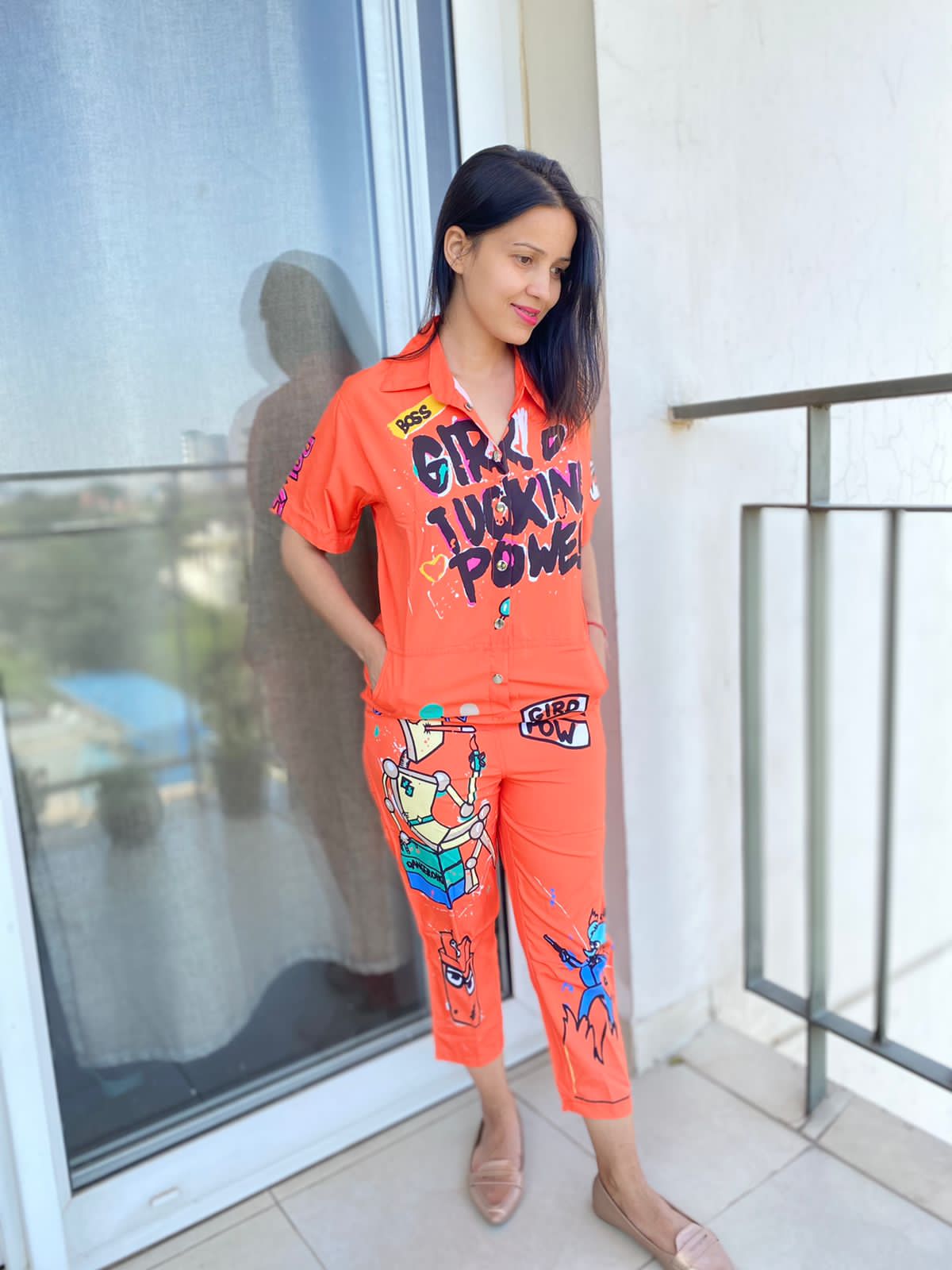 Cartoon Print Jumpsuit