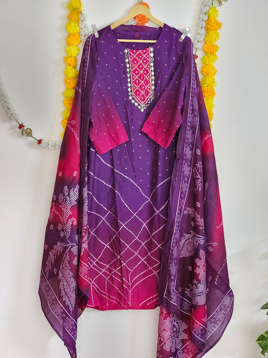 Modal Muslin Fully stitched suit