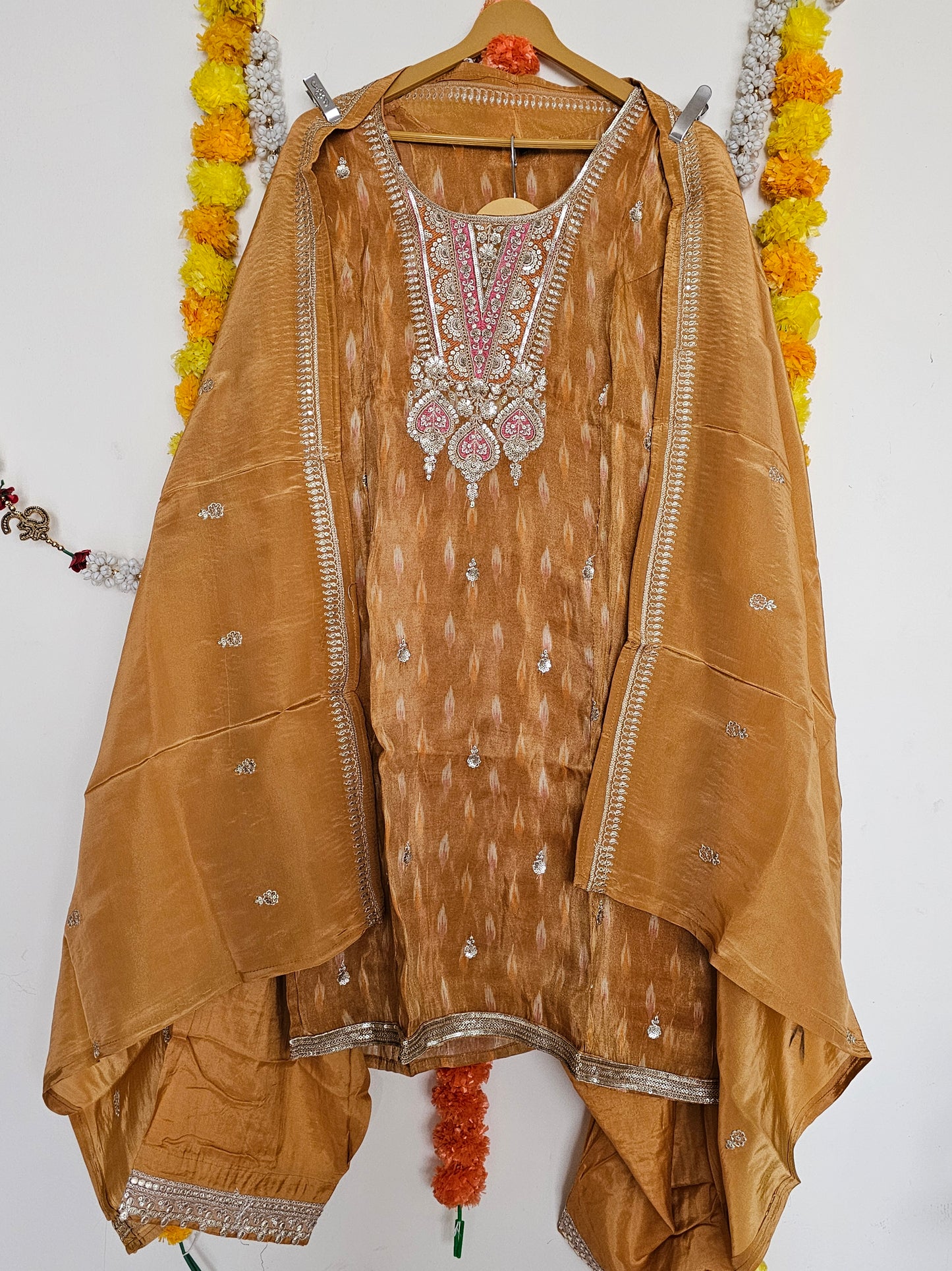 Fully stitched suit with Farsi Salwar