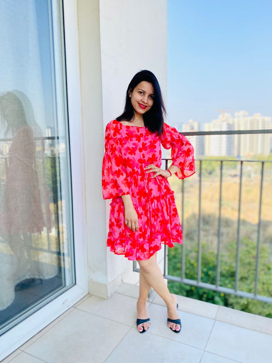 Chiffon Floral Dress