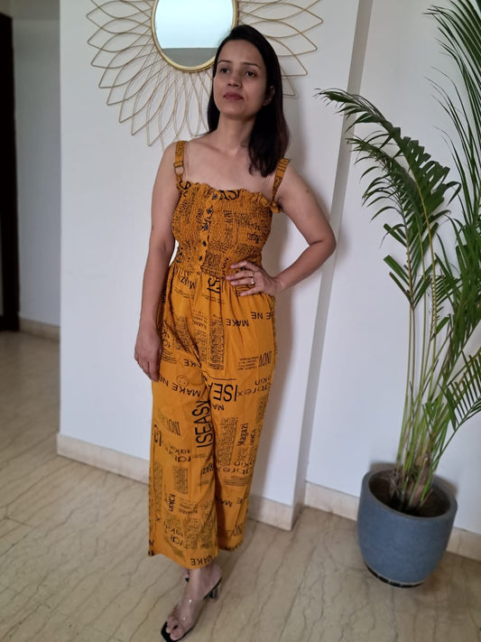 PAPER PRINT JUMPSUIT