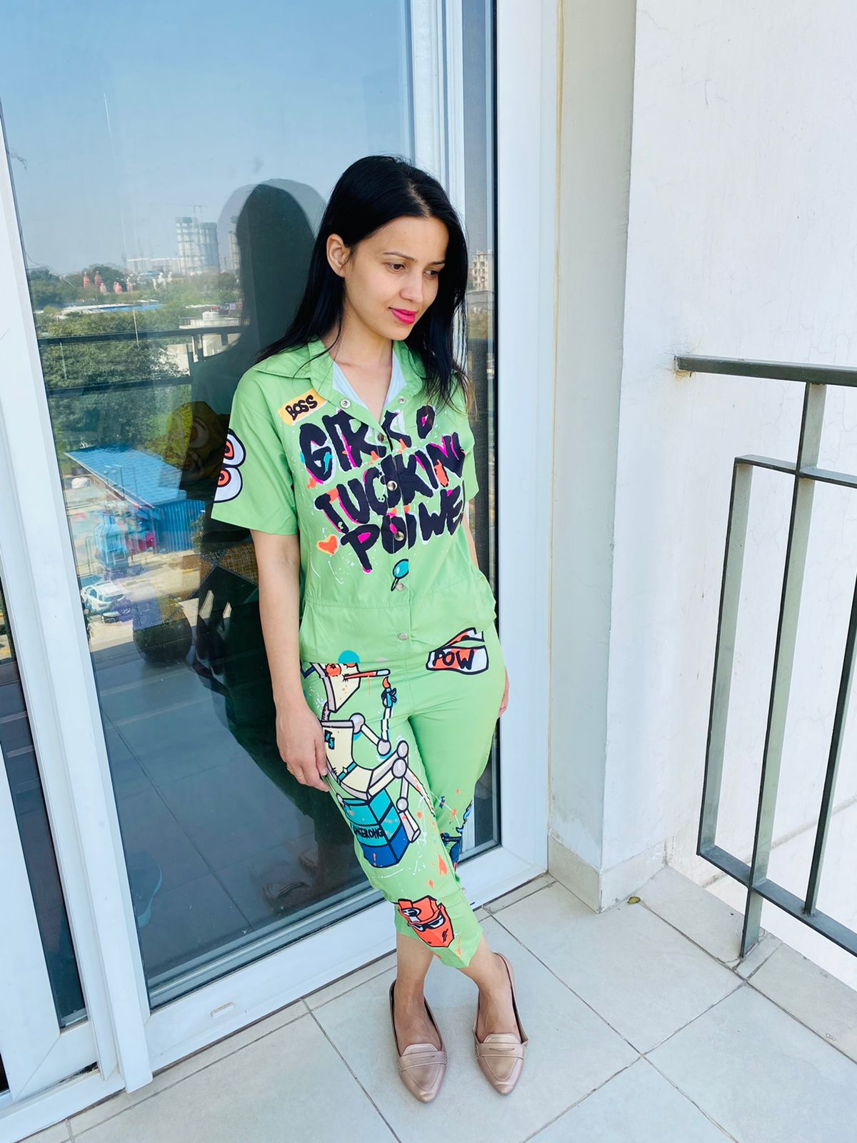 Cartoon Print Jumpsuit