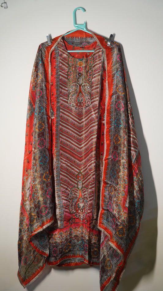 Tissue Shimmer fully printed suit
