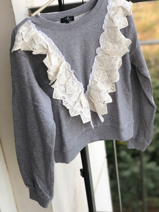 FRILL LACE SWEATER