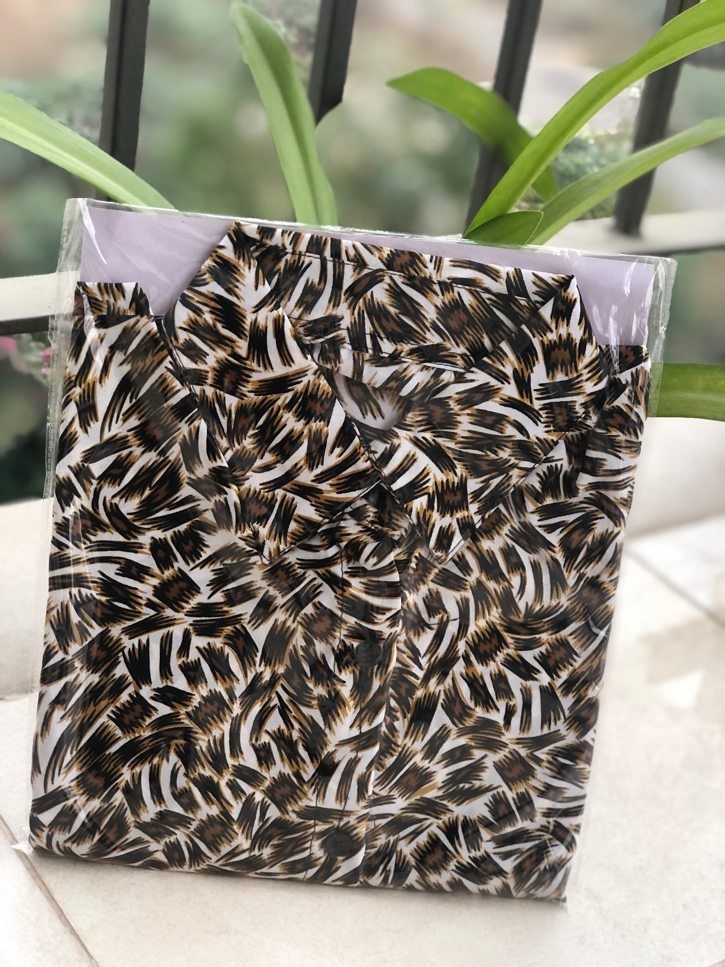 Animal Print Knot Top