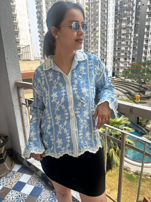 Full embroidery - Imported thread work shirts