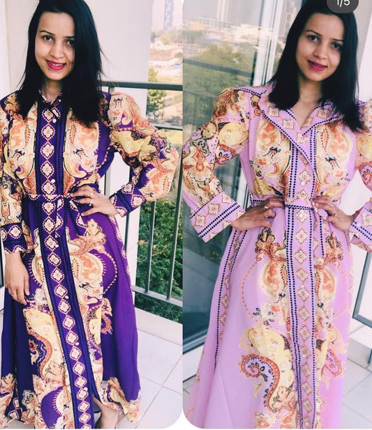 Digital Print Front-buttoned Dress