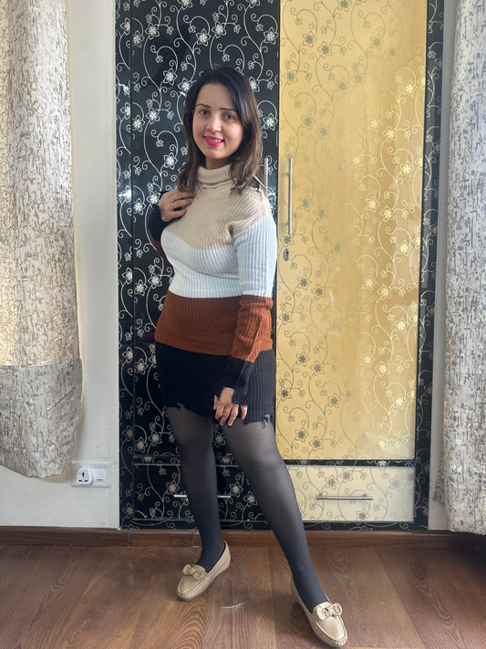 KNITTED WOLLEN DRESS